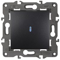 Выключатель с подсветкой без рамки Эра Elegance 1-кл. антрацит картинка